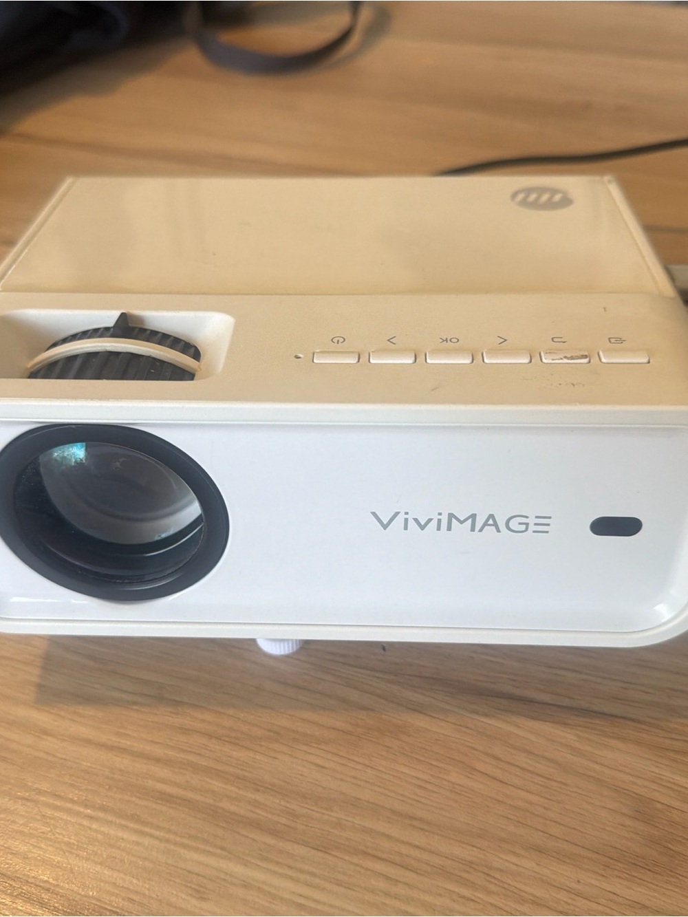 Portable White Mini Projector - Compact Home Theater